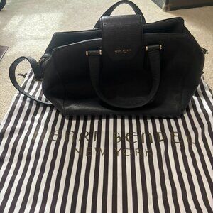 Henri Bendel black Houston leather crossbody satchel